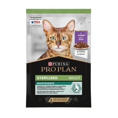 Влажный корм PRO PLAN Duck для стерилизованных кошек, с уткой в соусе, 85 г фото 1