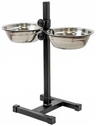 Металлическая миска Homepet для животных с регулируемой подставкой (2 шт.), 1 л фото 1