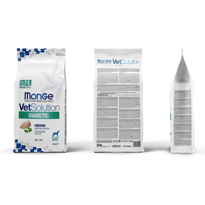 Диетический корм Monge VetSolution Dog Diabetic для собак, при сахарном диабете, 2 кг фото 3