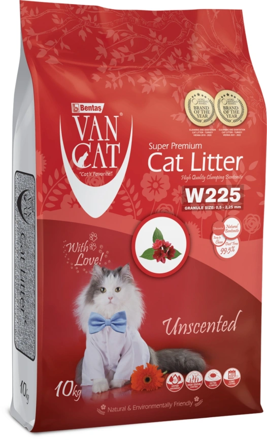 Наполнитель Van Cat для кошачьего туалета, комкующийся без пыли, натуральный, 12 л фото 1