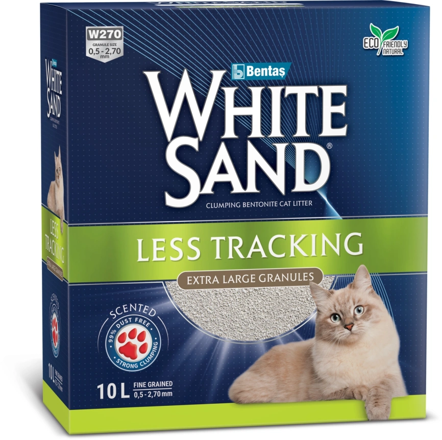 Наполнитель White Sand для кошачьего туалета, комкующийся Не оставляющий следов с крупными гранулами, 10 л фото 1