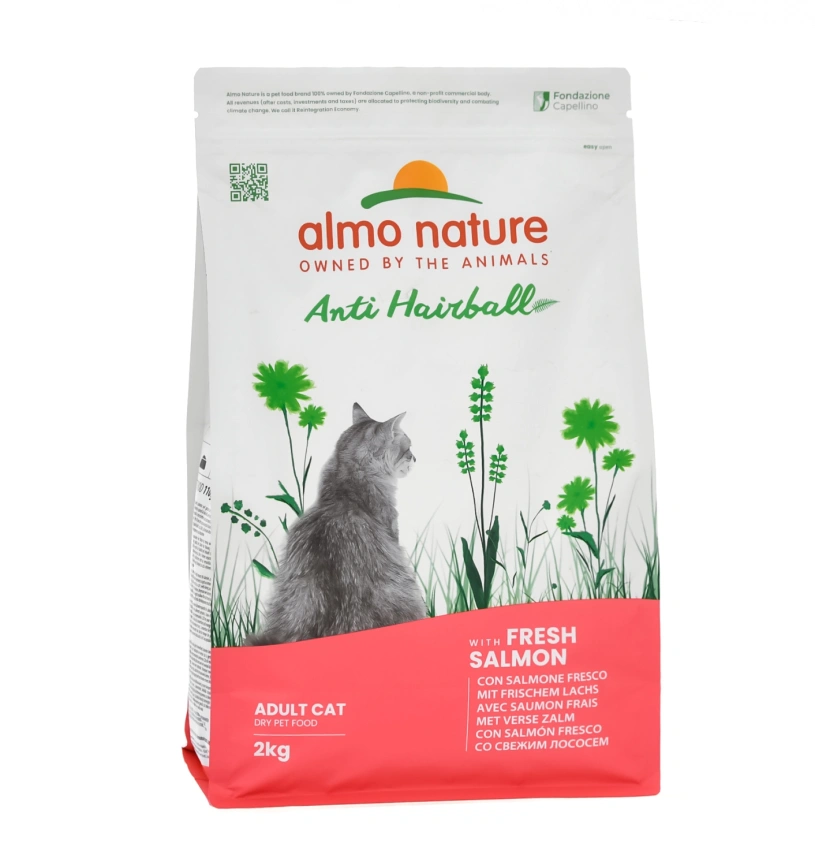 Сухой корм Almo Nature Hairball для взрослых кошек со свежим лососем, 2 кг фото 1