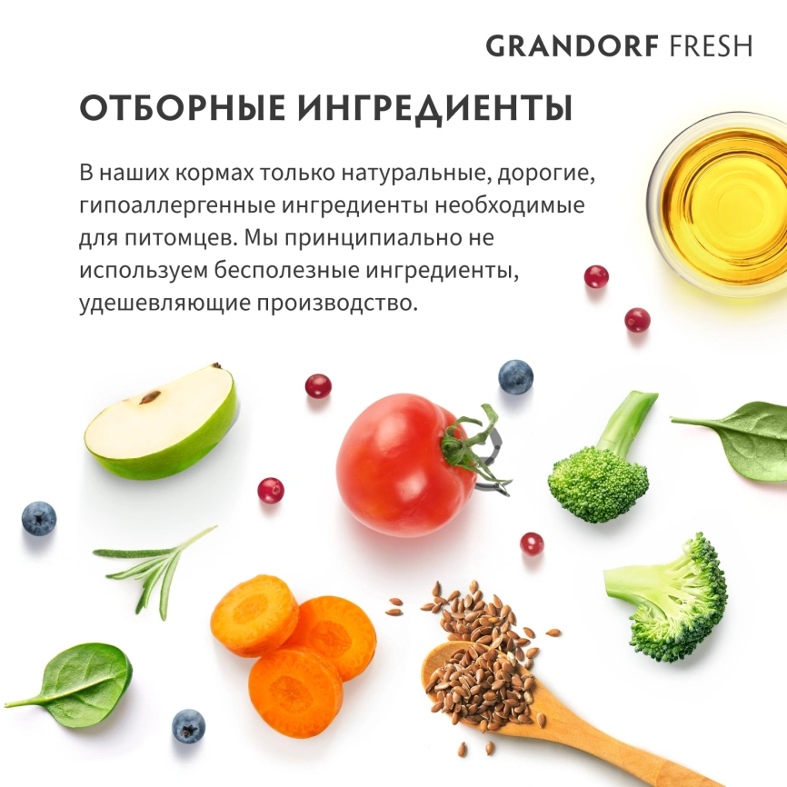 Сухой корм Grandorf Fresh Dog для взрослых собак крупных пород лосось с бататом 3 кг фото 7