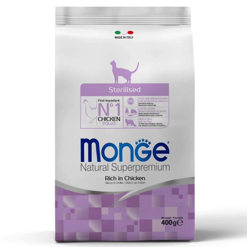 Сухой корм Monge Cat Daily Line Urinary Chicken для кошек, для профилактики мочекаменной болезни с курицей, 400 г фото 1