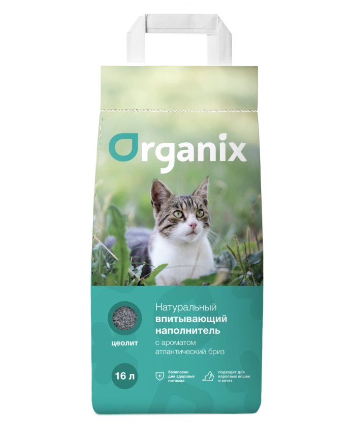 Наполнитель Organix для кошачьего туалета, впитывающий для кошачьего туалета, с ароматом атлантического бриза, 16 л фото 1