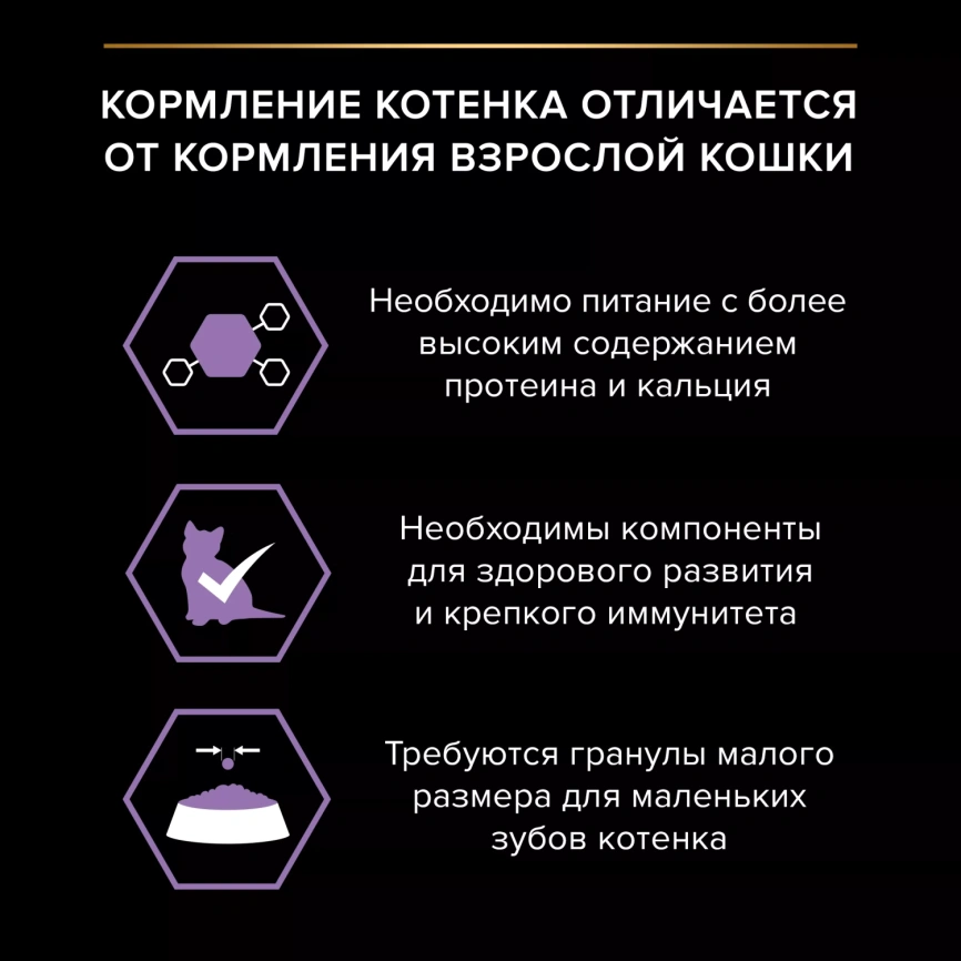 Сухой корм PRO PLAN Chicken для котят до года, с высоким содержанием курицы, 400 г фото 3
