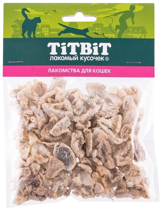 Лакомство Titbit для кошек — говяжье лёгкое в мягкой упаковке, 8 г фото 1