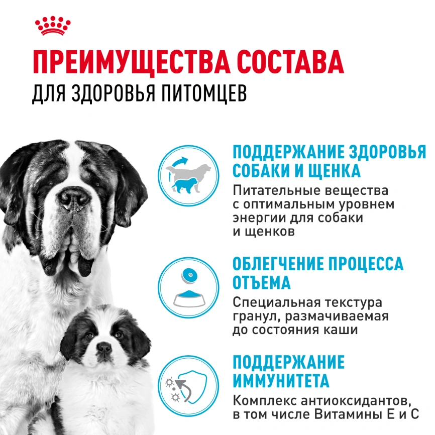 Сухой корм Royal Canin Giant Starter Mother & Babydog для щенков и собак, 15 кг фото 3