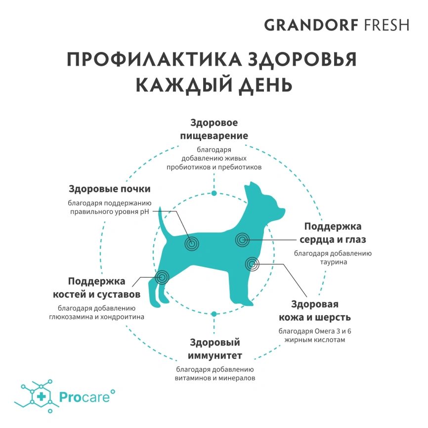 Сухой корм Grandorf Fresh Dog для взрослых собак мелких пород чувствительное пищеварение и гипоаллергенный ягненок с бататом 3 кг фото 4