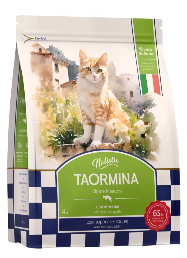 Сухой корм Taormina для взрослых кошек c ягненком Alpine Meadow, 4 кг фото 1