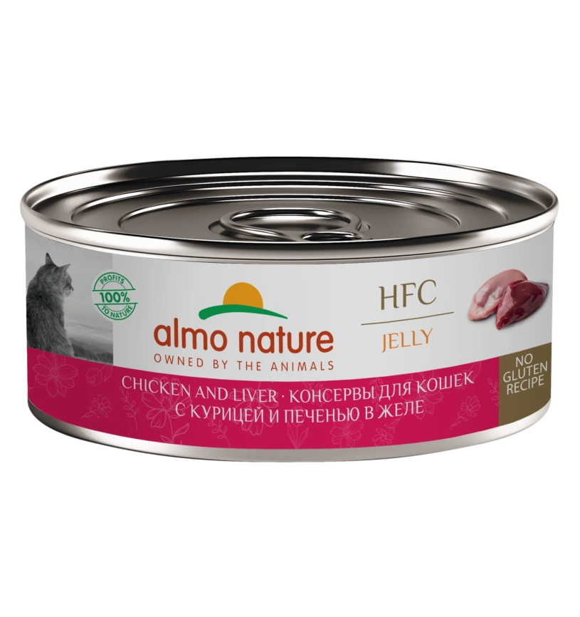 Влажный корм Almo Nature для кошек с курицей и печенью в желе, 100 г фото 1