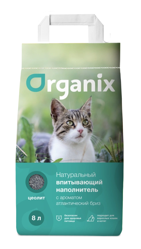Наполнитель Organix впитывающий для кошачьего туалета, с ароматом атлантического бриза, 8 л фото 1