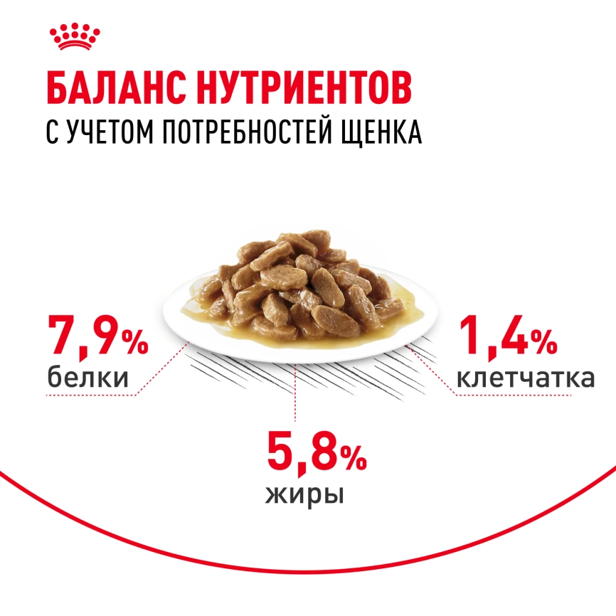 Влажный корм Royal Canin Mini Puppy в соусе для щенков мелких пород до 10 месяцев, пауч, 85 г фото 14