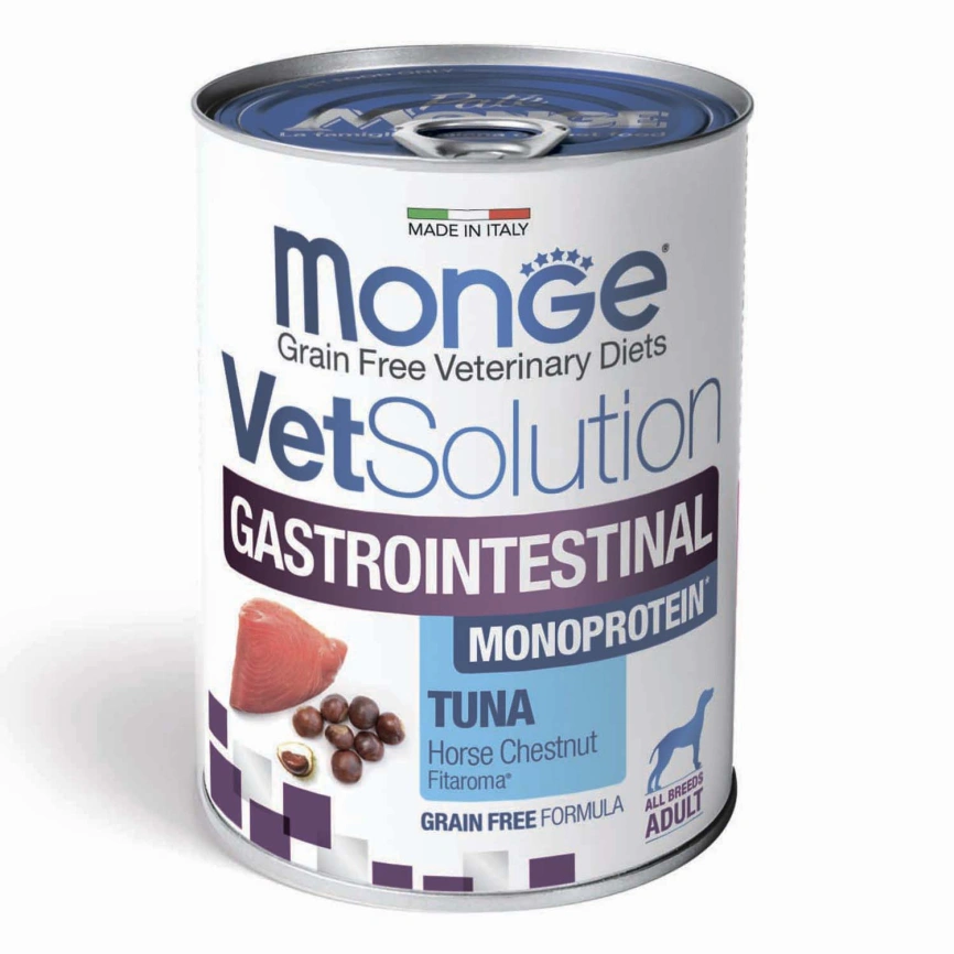 Диетический корм Monge VetSolution Dog Gastrointestinal для собак, при заболеваниях ЖКТ, 400 г фото 1