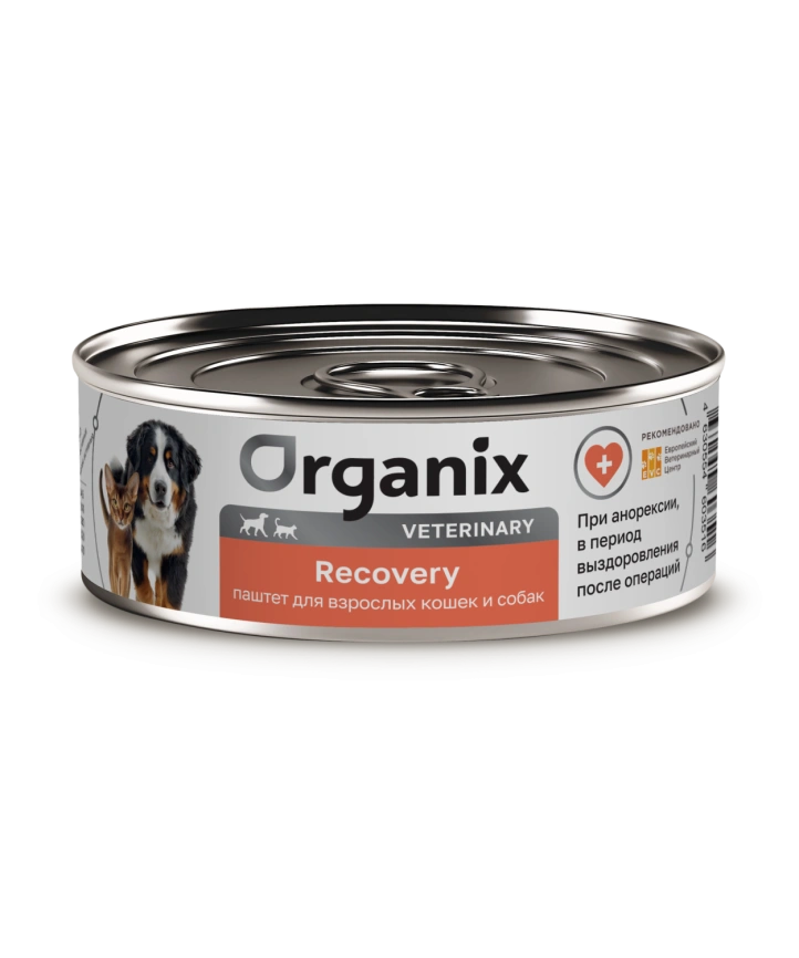 Влажный корм Organix Veterinary Recovery для взрослых кошек и собак в период анорексии, выздоровления и послеоперационного восстановления, 100 г фото 1