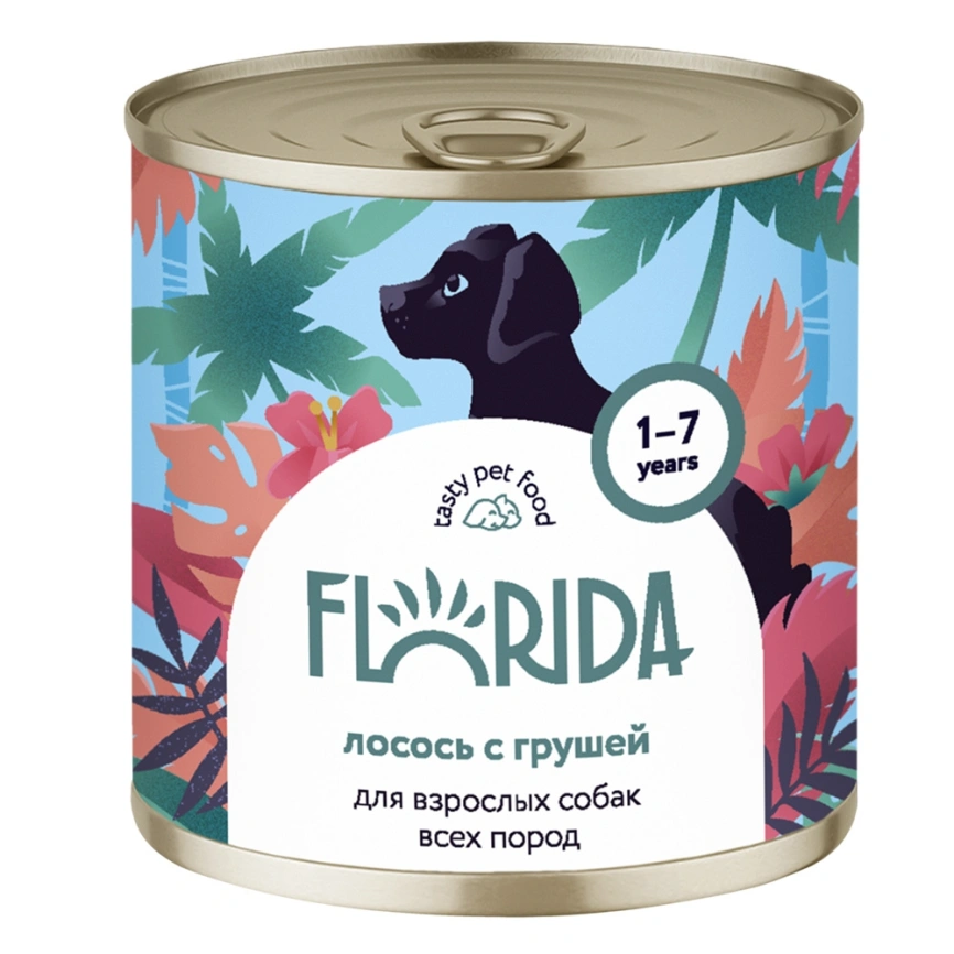 Влажный корм Florida для собак c лососем и грушей, 240 г фото 1