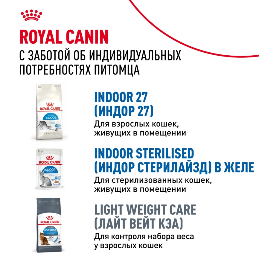 Влажный корм Royal Canin Indoor в соусе для кошек, живущих в помещении, пауч, 85 г фото 9
