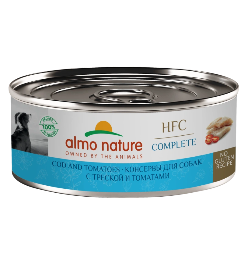 Влажный корм Almo Nature для собак с треской и томатами, 100 г фото 1