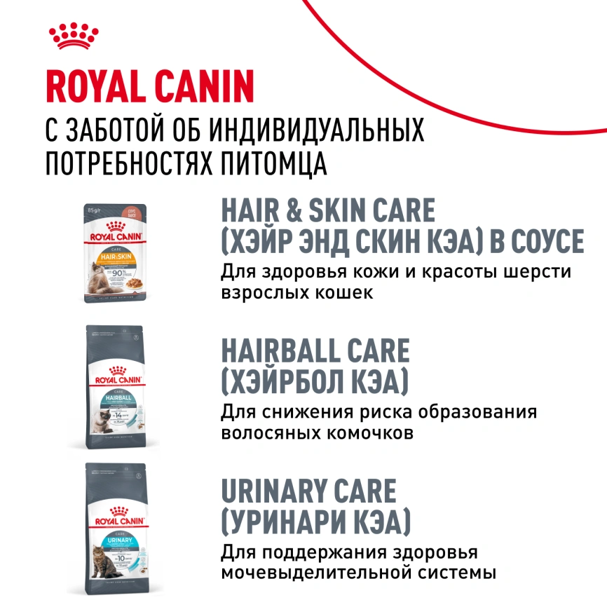 Влажный корм Royal Canin Hair &amp; Skin Care в желе для взрослых кошек старше 1 года, пауч, 85 г фото 11