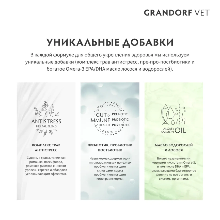Сухой корм Grandorf Veterinary Hypoallergenic для кошек при пищевой непереносимости, 2 кг фото 5