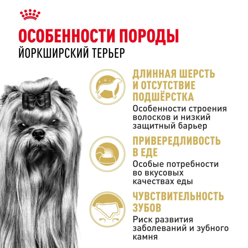 Сухой корм Royal Canin Yorkshire Terrier Adult для взрослых собак, 7.5 кг фото 2