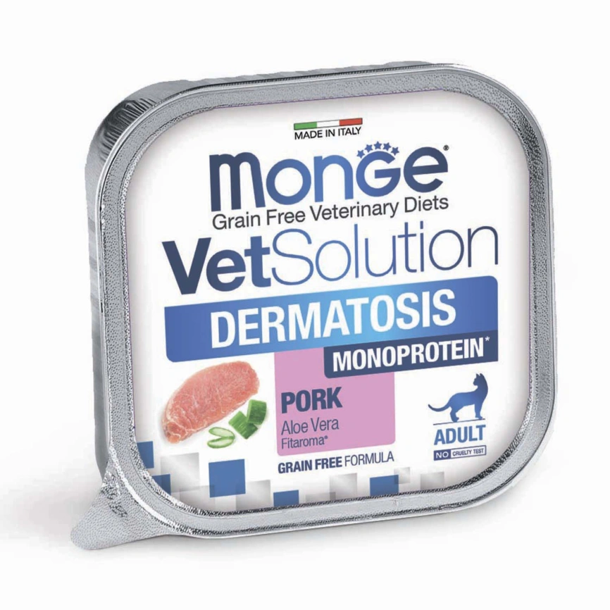 Диетический корм Monge VetSolution Cat Dermatosis для кошек, при заболеваниях кожи, 100 г фото 1