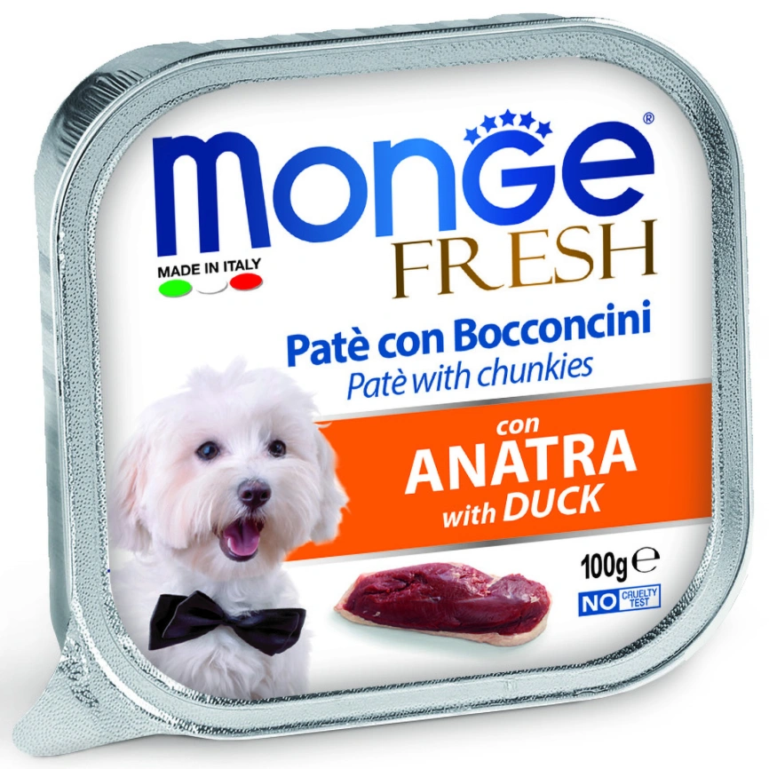 Влажный корм Monge Dog Fresh Duck для собак с уткой, 100 г фото 1