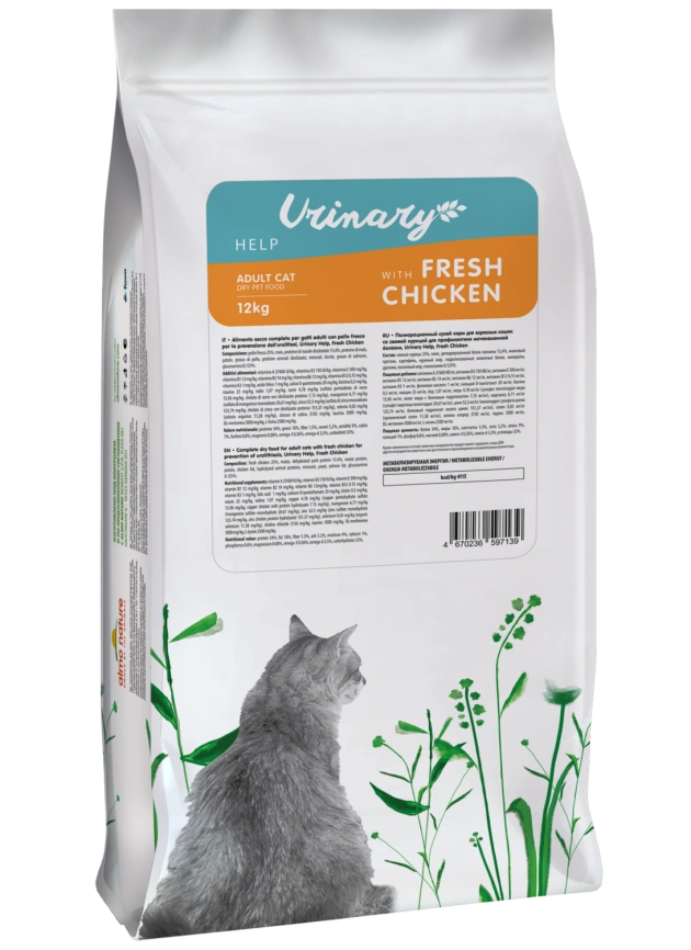 Сухой корм Almo Nature для взрослых кошек со свежей курицей для профилактики мочекаменной болезни, 12 кг фото 2