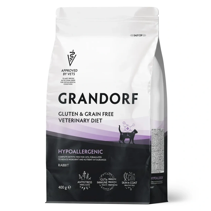 Сухой корм Grandorf Veterinary Hypoallergenic для кошек при пищевой непереносимости, 400 г фото 1