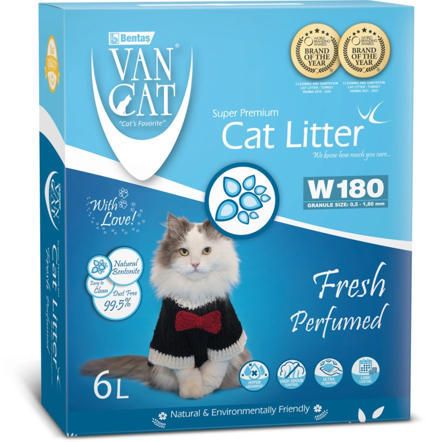 Van Cat комкующийся наполнитель без пыли с ароматом весенней свежести, 6л фото 1
