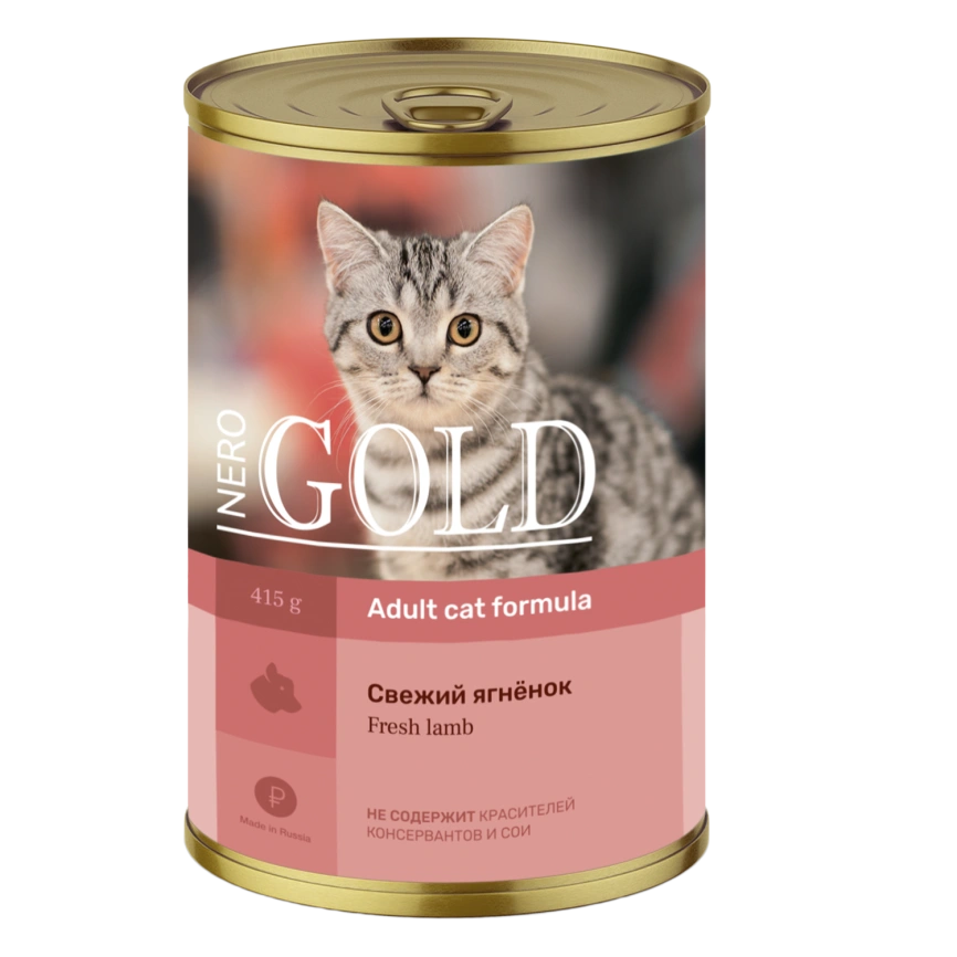 Влажный корм Nero Gold  для кошек "Свежий ягненок", 415 г фото 1