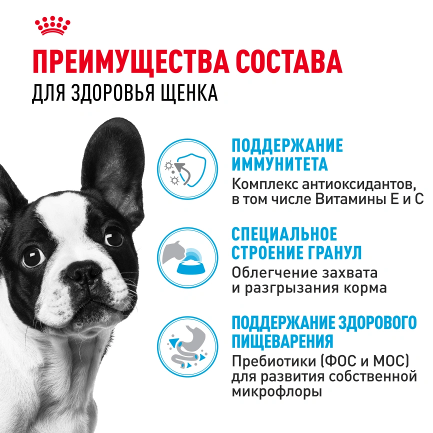 Сухой корм Royal Canin French Bulldog Puppy для щенков, 10 кг фото 3