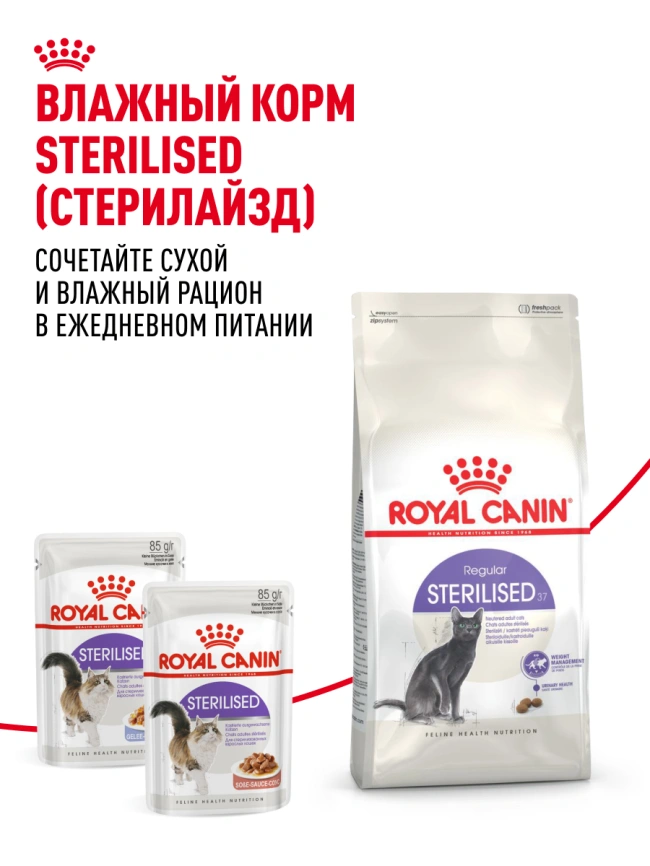 Сухой корм Royal Canin Sterilised для кастрированных котов и стерилизованных кошек, 400 г фото 27
