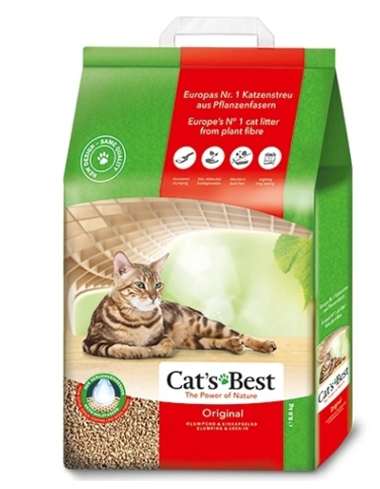 Наполнитель Cat`s Best Original для кошачьих туалетов, древесный, 20 л фото 1