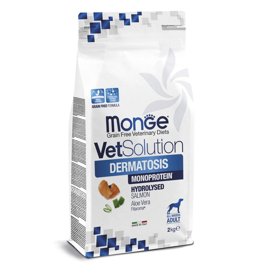 Диетический корм Monge VetSolution Dog Dermatosis для собак, при заболеваниях кожи, 2 кг фото 1