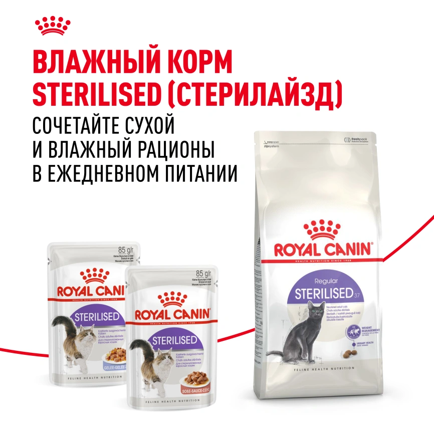 Сухой корм Royal Canin Sterilised для кастрированных котов и стерилизованных кошек, 2 кг фото 9